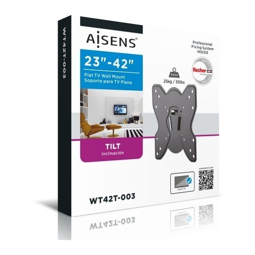 Aisens - Soporte Eco Inclinable Para Monitor/Tv 25Kg De 23-42, Negro