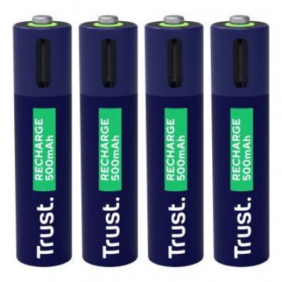 PILAS AAA RECARGABLE TRUST USB-C AAA 500 mAh PACK 4 UNIDADES 25671