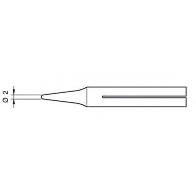 Punta Soldador R20D 2mm para 65ST JBC 0650903