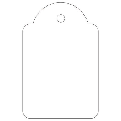 Apli Pack de 500 Etiquetas Colgantes 28x43mm - Agujero Preperforado - Con Hilo de Poliester Blanco - Color Blanco