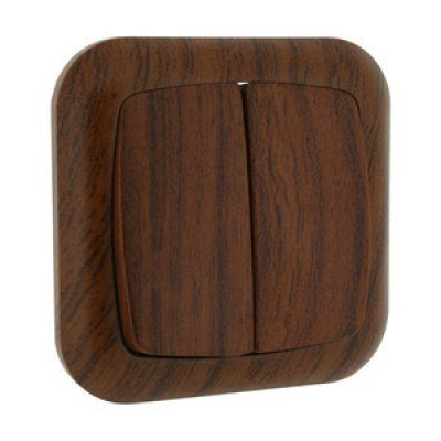 Conmutador Doble Empotrar MADERA