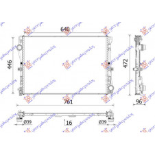 RADIATOR 1.5-2.0 PETROL-HYBRID MANUAL/AUTOMATIC (640x446) (NRF)