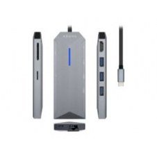 Adaptador Aisens Usb-c 8 En 1 15cm Gris