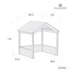 Módulo casita para cama infantil-juvenil Bianca 90x190 cm · QT662-M1100