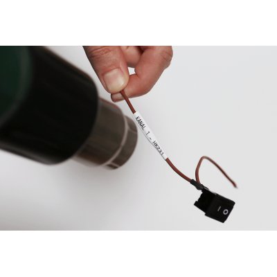 HSE-211E cinta para impresora de etiquetas Negro sobre blanco