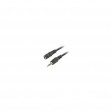 CABLE LANBERG AUDIO ESTEREO MINI JACK 3.5MM MACHO A MINI JACK 3.5MM HEMBRA 3M NEGRO CA-MJFJ-10CC-0030-BK