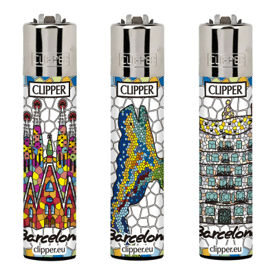Encendedor cp11 barcelona, diseños variados. clipper