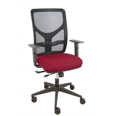 Silla Motilla traslack malla negra asiento bali granate brazo regulable
