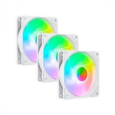 VENTILADOR 120X120 COOLERMASTER SICKLEFLOW120 ARGB WH X3