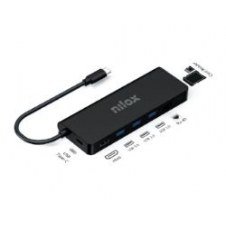Docking Station Nilox 8 En 1 Usb-c Negro