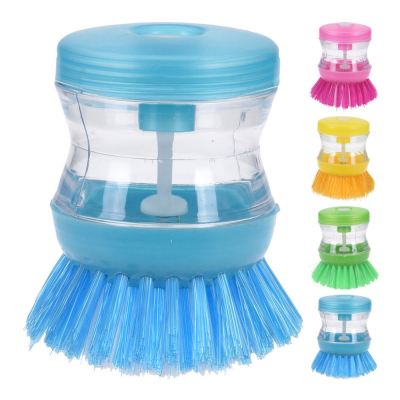 Cepillo lavaplatos con dosificador de jabon colores surtidos ø5 x 9 cm