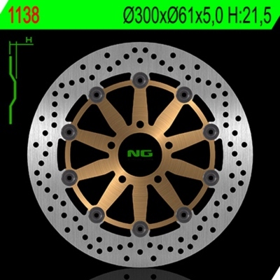 Disco de freno NG 1138 Ø300 x Ø61 x 5 1138