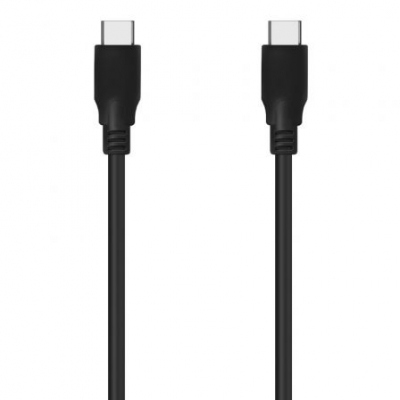 Cable USB 3.2 Tipo-C Aisens A107-0704 20GBPS 5A 100W/ USB Tipo-C Macho - USB Tipo-C Macho/ 2m/ Negro