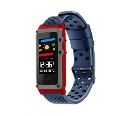 PULSERA CUANTIFICADORA LEOTEC FUNNY BAND BLUE - PANTALLA COLOR 2.44CM - BT - MULTISPORT - NOTIFICACIONES - IP67 - BAT.120MAH - COMPATIBLE IOS/ANDROID