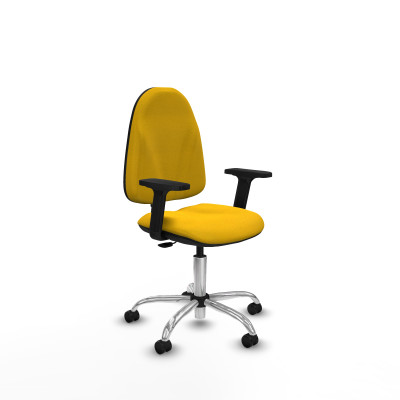 Algarra CP bali amarillo brazos 2D base cromada ruedas autofrenantes 50mm