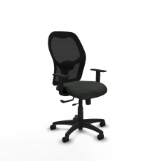 Piqueras y Crespo Aloc?n traslack malla negra bali negro brazos 1D base poliamida ruedas nailon 50mm