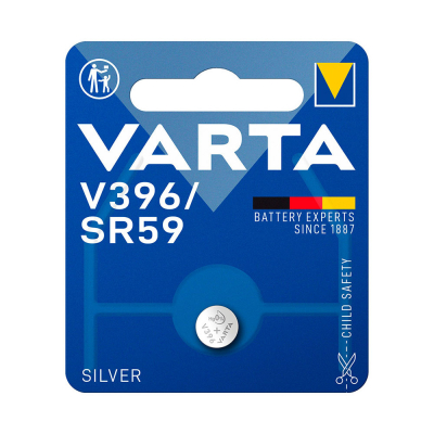 Micro pila de boton silver sr59 - v396 1,55v (blister 1 unid.) ø7,9x2,6mm