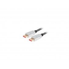 Lanberg CA-DPDP-20CU-0010-BK cable DisplayPort 1 m Negro, Plata