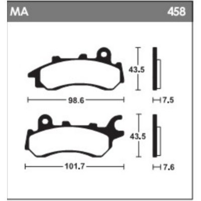 Pastillas de freno TECNIUM orgánicas - MA458 MA458