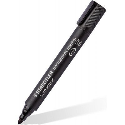 Staedtler Lumocolor 352 Rotulador Permanente - Punta Redonda - Trazo 2mm Aprox - Capuchon con Clip - Secado Rapido - Color Negro