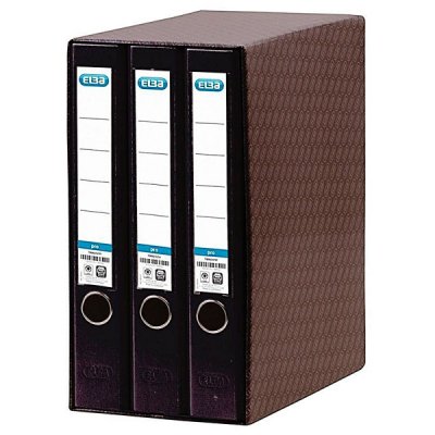 Elba Rado Top Modulo de 3 Archivadores de Palanca A4 - Lomo 50mm - Forrado Exterior Plastico - Interior Papel - Color Negro