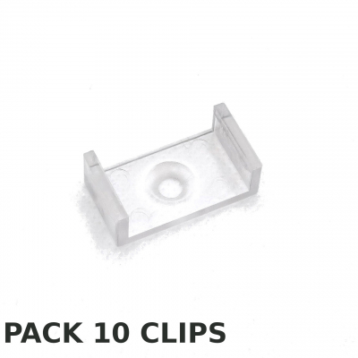 Clips para Perfil Tira Led Silver 50mt (10uds)