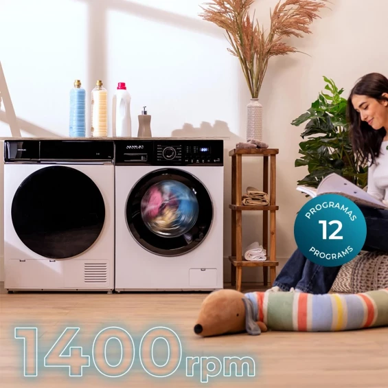 Lavadora Cecotec Bolero DressCode 9155 Inverter, 9 kg, 1400 rpm, clase A-30%, blanco - imagen 8
