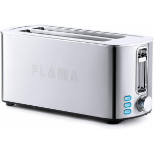 Tostador Flama 969FL, 2 ranuras largas, 1400W, inox