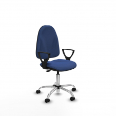 Piqueras y Crespo Algarra CP bali azul marino brazos fijos base cromada ruedas autofrenantes 50mm