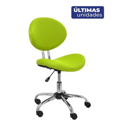 Silla infantil Albendea tejido de malla color verde.