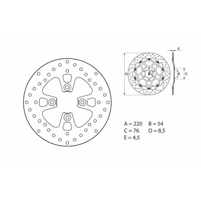 Disco de freno Brembo 68B407G3 68B407G3