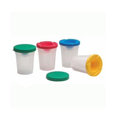 FAIBO BOTE DE PLASTICO PARA PINTURA CON TAPA ANTIVUELCO