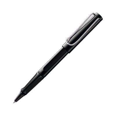 LAMY BOLÍGRAFO ROLLER BALL SAFARI BLACK 319M PUNTA MEDIA TINTA AZUL COLOR NEGRO EN ESTUCHE