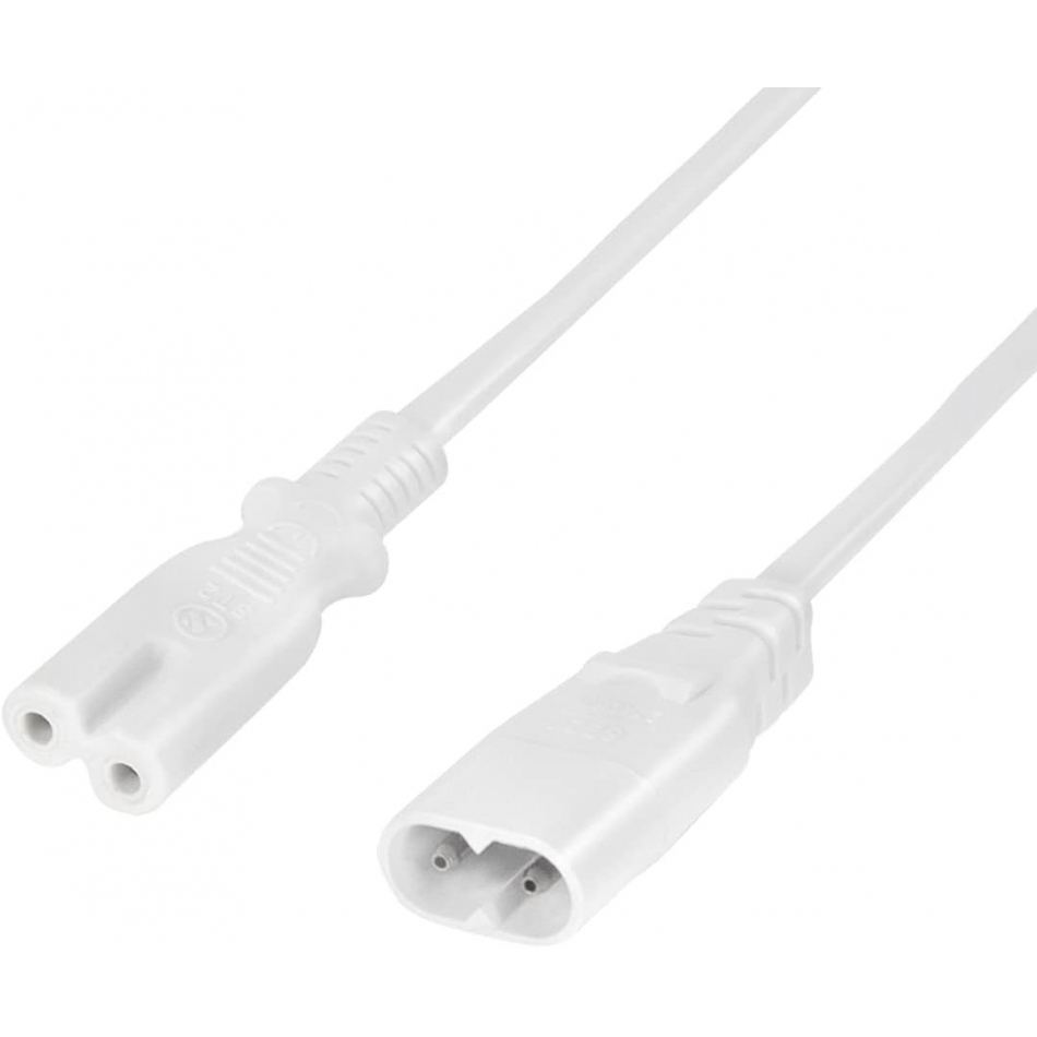 Cable Forma 8 Macho-Hembra IEC C7 a ICE8 (2 metros)