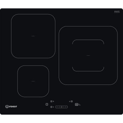 Indesit IS 55Q60 NE hobs Negro Integrado 59 cm Con placa de inducción 3 zona(s)