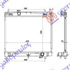 RADIATOR 1.0-1.3 PETROL MANUAL (350x480) JAPAN (NRF)