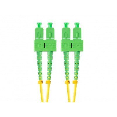LATIGUILLO FIBRA 2M LANBERG MONO SC/APC-SC/APC DUPLEX G657A1 LSZH AMARILLO