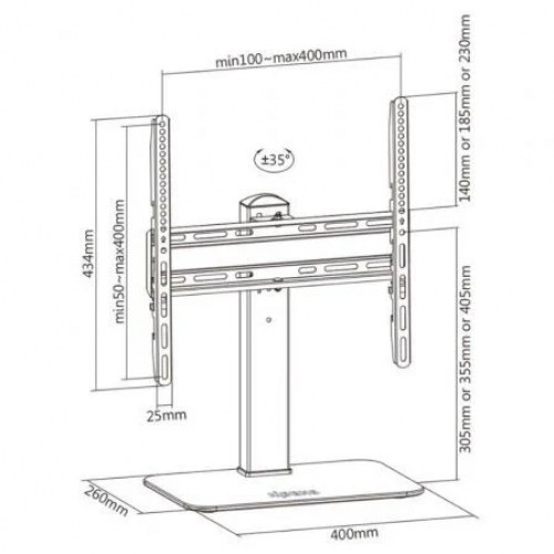 AISENS - Soporte de Mesa ECO Giratorio e Inclinable para Monitor