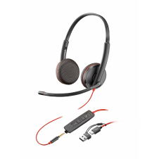 AURICULARES POLY BLACKWIRE 3225 USB-C 3.5MM USB-A ALTA FIDELIDAD