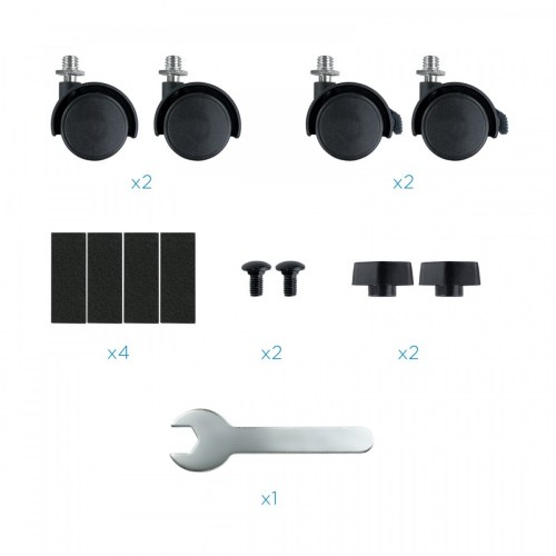 TooQ Soporte metálico para CPU de suelo con ruedas