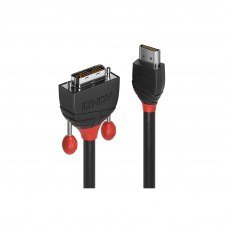 Lindy 36272 adaptador de cable de v?deo 2 m HDMI tipo A (Estándar) DVI-D Negro