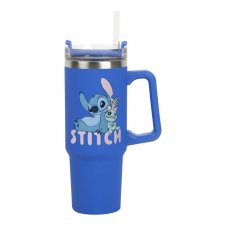 Vaso de viaje termico con pajita paladone disney stitch 900ml