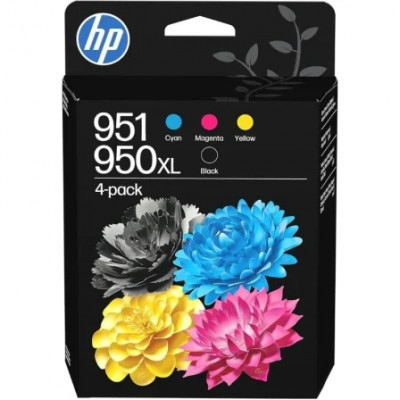 HP 951CMY/950XL Pack de 2 Cartuchos de Tinta Originales Negro y Color - C3WK1AE