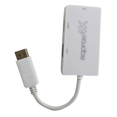 Adaptador displayport a hdmi - vga - dvi approx appc37 4k - macho - hembra
