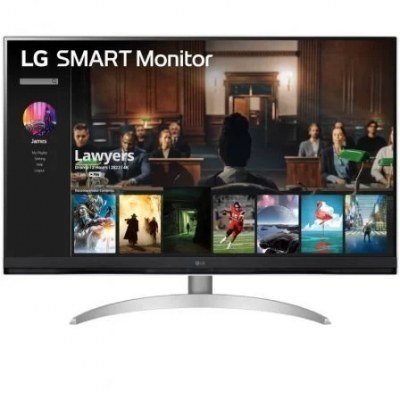 Smart Monitor LG 32SQ700S-W 31.5/ 4K/ Smart TV/ Multimedia/ Plata y Blanco