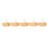 Percha infantil de montañas con 5 pomos madera/blanco · Monty H140-M9777