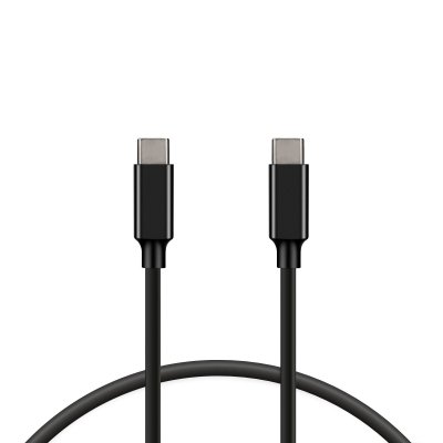 Cable de carga y datos USB-C a USB-C 100 W, Carga ultra rápida, 1 m, Negro