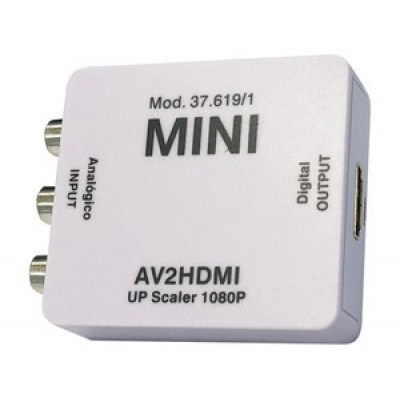 Conversor RCA AV Video y Audio a HDMI BLANCO