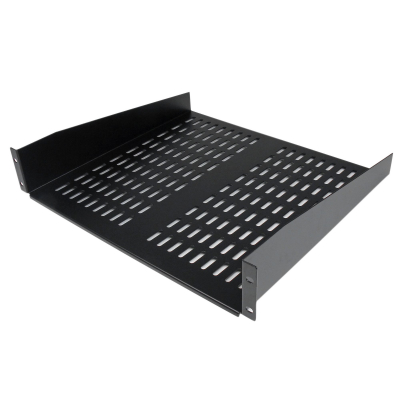 Estante Bandeja Ventilado Cantilever para Armario Rack de Servidores 2U Profundidad Fija - 22kg