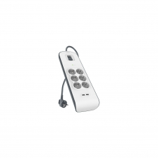 Belkin BSV604VF2M-V2 limitador de tensión Gris, Blanco 6 salidas AC